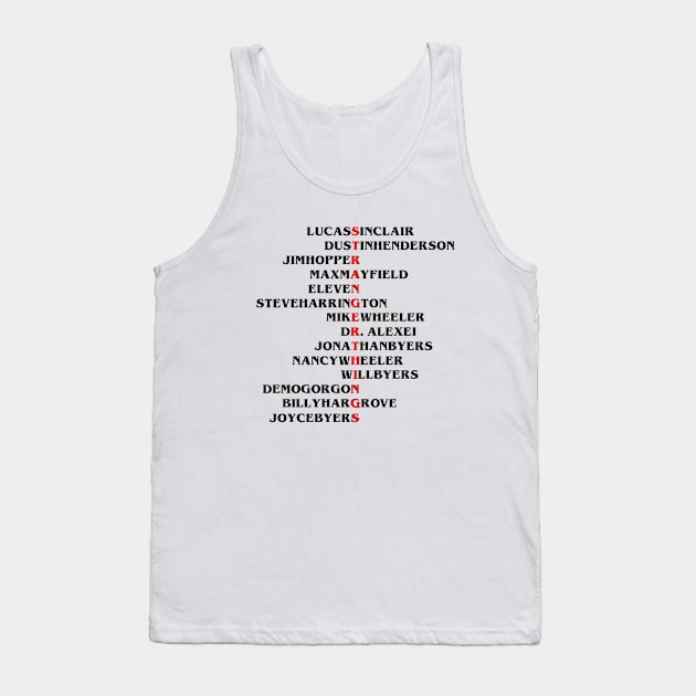 "Stranger Things Characters" Tank Top by sunkissed